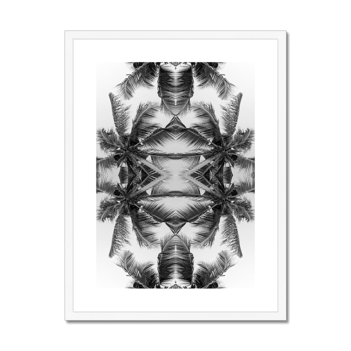 Tropical Warrior (mono) Framed & Mounted Print