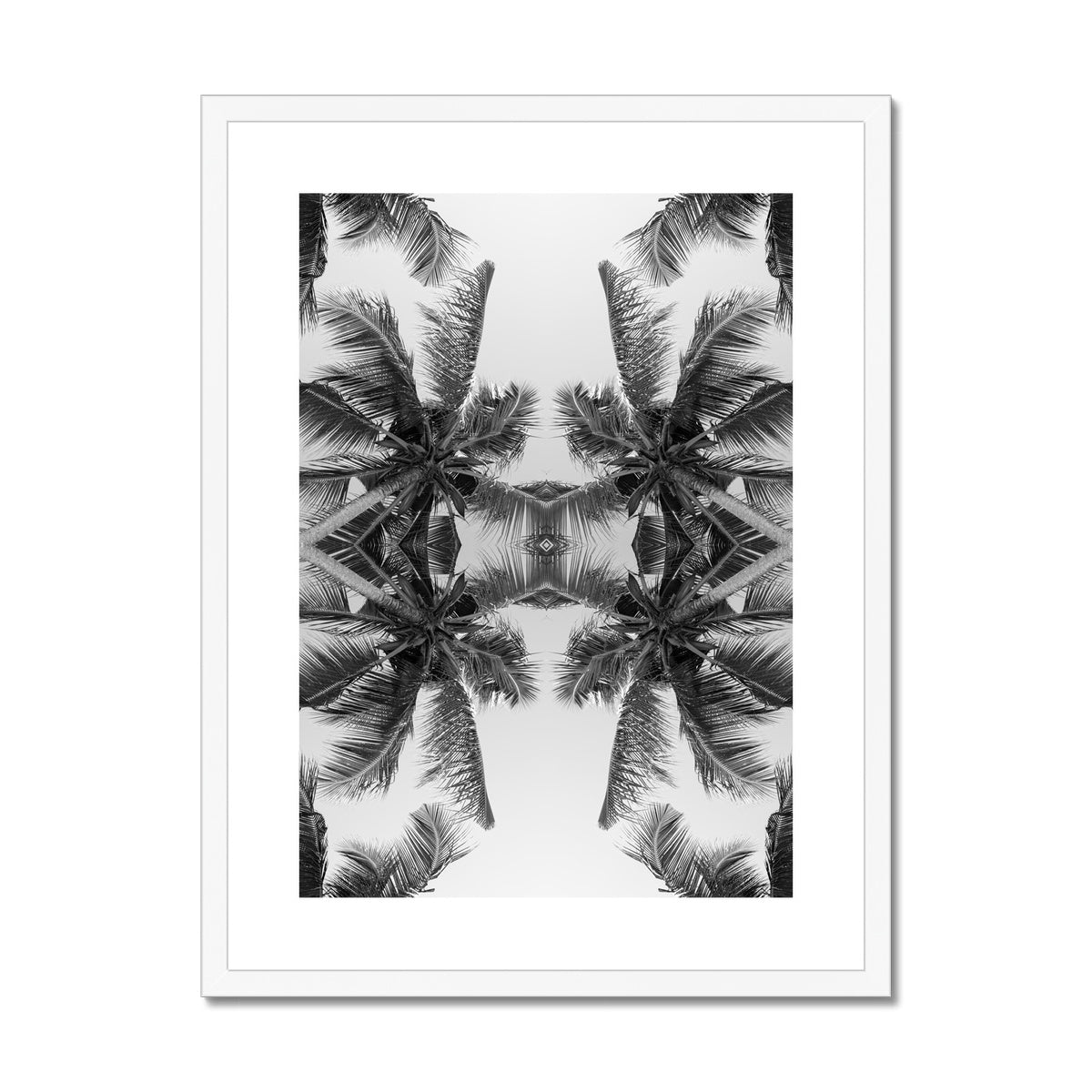 Tropical X (mono) | Framed & Mounted Print